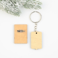 Подарочный новогодний набор значок новогодний и брелок &laquo;Новый год:  : Брутальный&raquo;,  набор