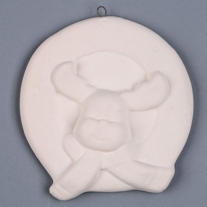 Новый год! Ёлочное украшение под раскраску &laquo;Олень&raquo; с подвесом, кисть