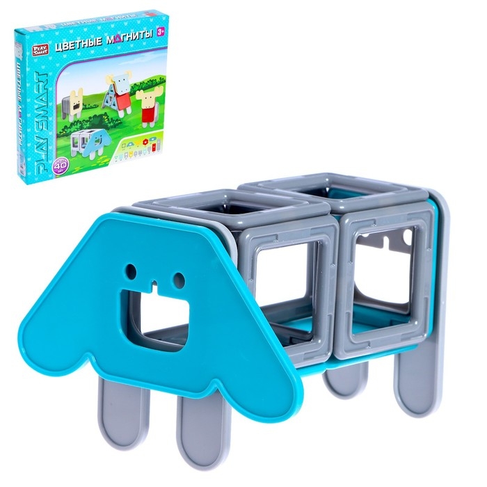 Конструктор магнитный «Цветные магниты», 40 деталей Конструктор магнитный «Цветные магниты», 40 деталей