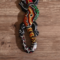 Панно настенное "Геккон цветной" дерево 20х6х1 см