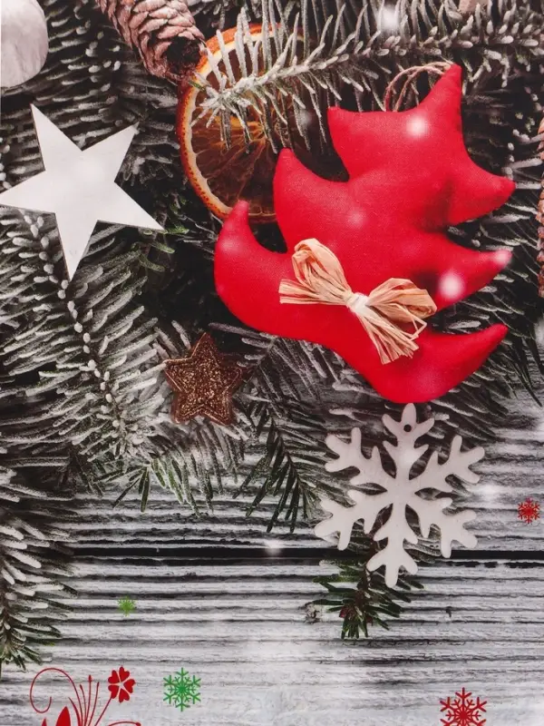 Пакет подарочный ламинированный "Игрушки в снегу", 18 х 23 х 10 см