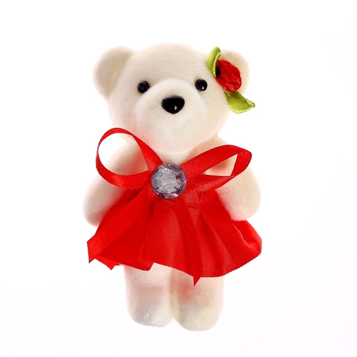 Игрушка из пенопласта &laquo;Мишка в юбочке&raquo;, с камнем, цвета МИКС