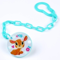 Держатель для соски - пустышки &laquo;Мамы и малыши: оленёнок&raquo;, на цепочке