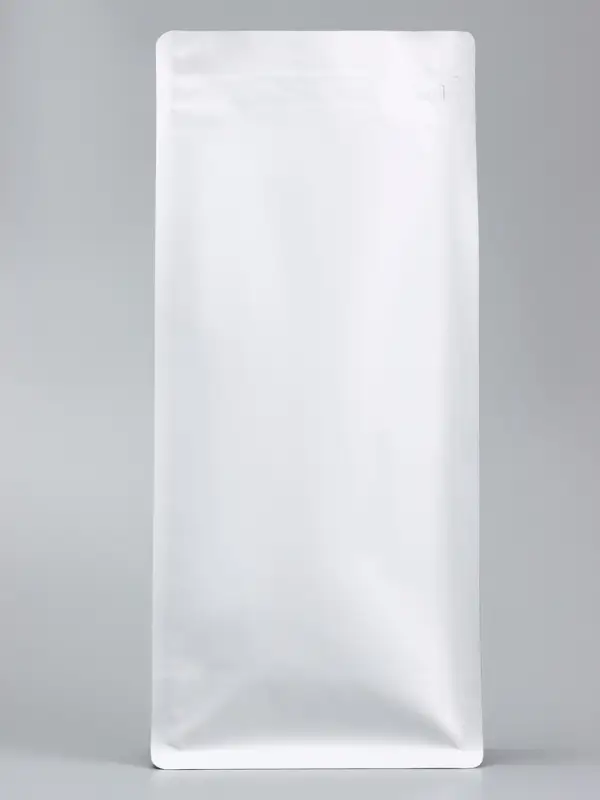 Пакет восьмишовный с отрывным замком, белый, матовый, 34&times;15 + 7.5 см