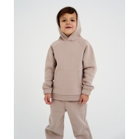 Костюм детский с начёсом (толстовка, брюки) KAFTAN "Basic line" р.34 (122-128), бежевый