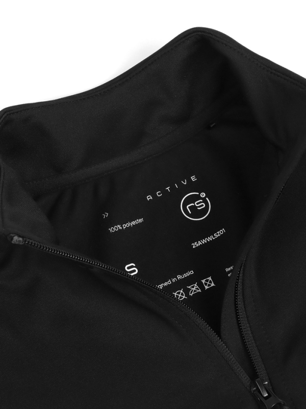 Лонгслив женский Resport, на молнии, р. 44, цвет чёрный, базовый, с длинным рукавом