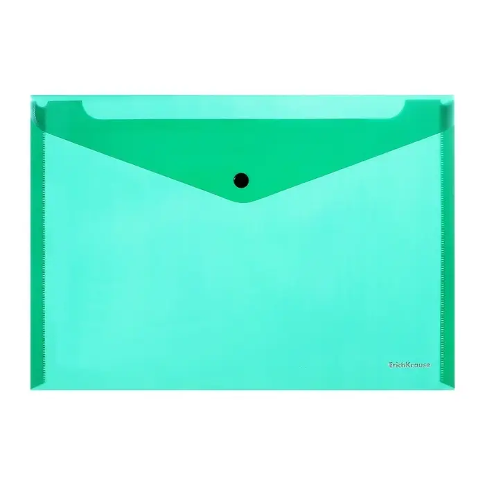 Папка-конверт на кнопке А4, 140 мкм, ErichKrause Fizzy Classic, непрозрачный, тиснение, микс