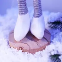 Фигура текстиль &laquo;Гном в белом&raquo; 55 см, 1 LED, от батареек AG13&times;3, свечение тёплое белое