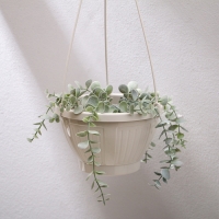 Кашпо подвесное, 2 л, пластик, бежевое Кашпо подвесное, 2 л, пластик, бежевое