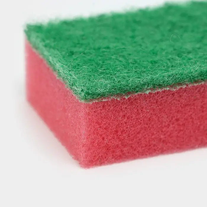 Губка для посуды с чистящим слоем Доляна &laquo;Эконом&raquo;, 7.5&times;4.5&times;2.5 см, 5 шт., мини