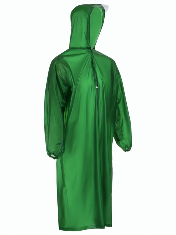 Дождевик - плащ взрослый, зеленый (без шнурков)
