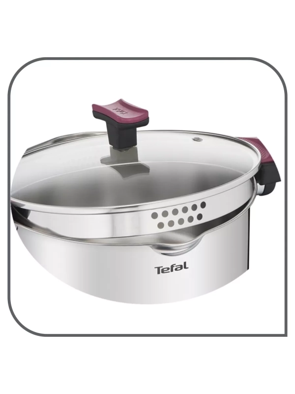 Кастрюля Cook & Clip 24 см с крышкой, подходит для индукции