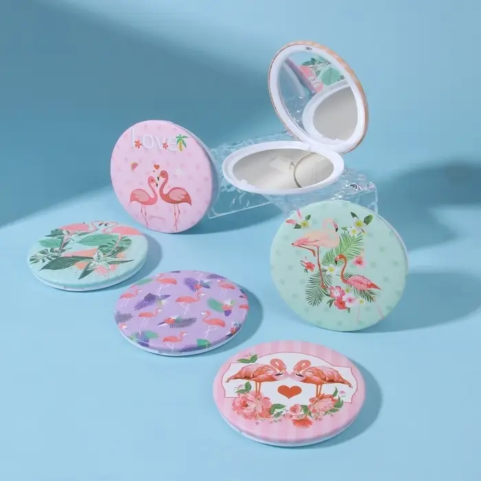 Зеркало складное &laquo;Flamingo Love&raquo;, d = 7,5 см, рисунок МИКС