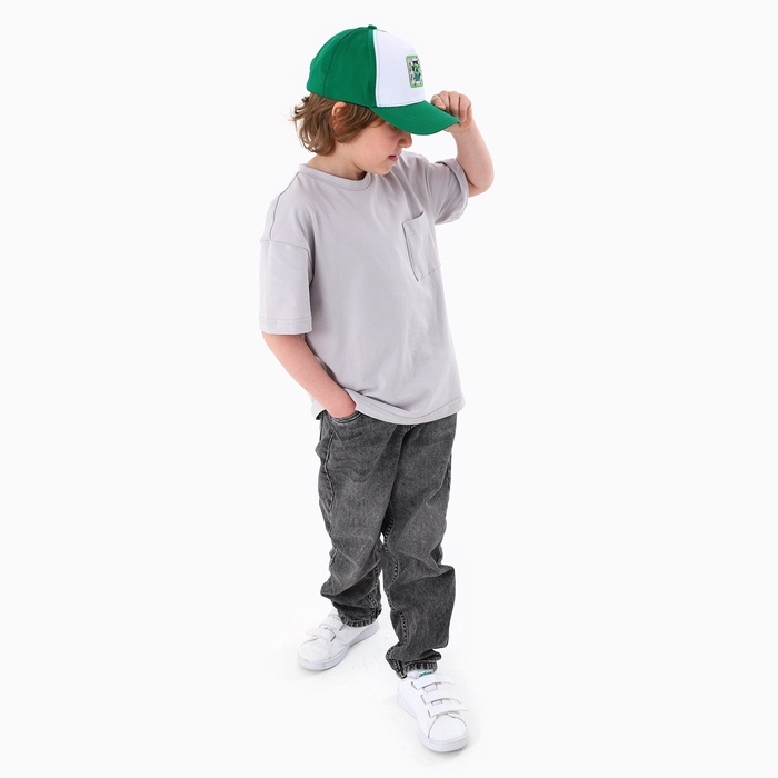 Кепка детская для мальчика &laquo;Игра&raquo;, цвет зелёный, р-р 52-54, 5-7 лет