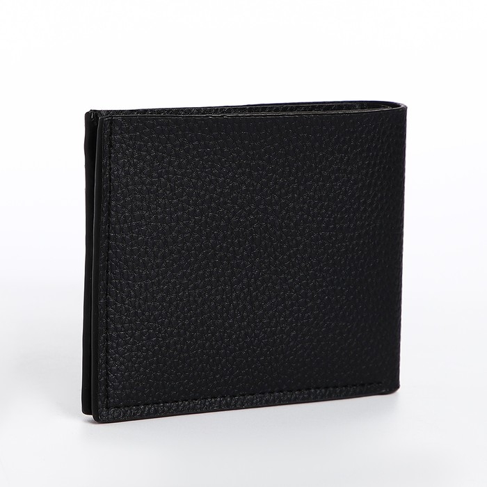 Портмоне мужское без застёжки, отдел для карт, для купюр, цвет чёрный Портмоне мужское без застёжки, отдел для карт, для купюр, цвет чёрный