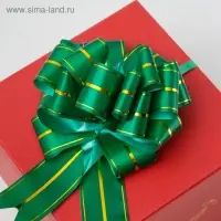 Бант - шар №4.5 три золотых полосы, зеленый