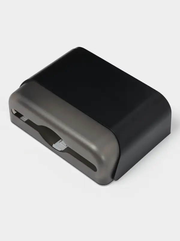 Диспенсер бумажных полотенец в листах, пластик черный