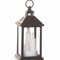 Светодиодная свеча в подсвечнике RISALUX &laquo;Тройняшки&raquo;, LED-ночник, 1.5 Вт, 3&times;ААА, 10&times;10&times;22 см