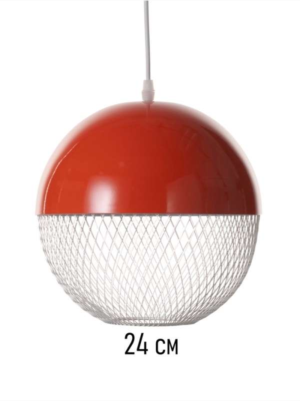 Светильник Lina 1х40Вт Е27 алый  26х26х32см
