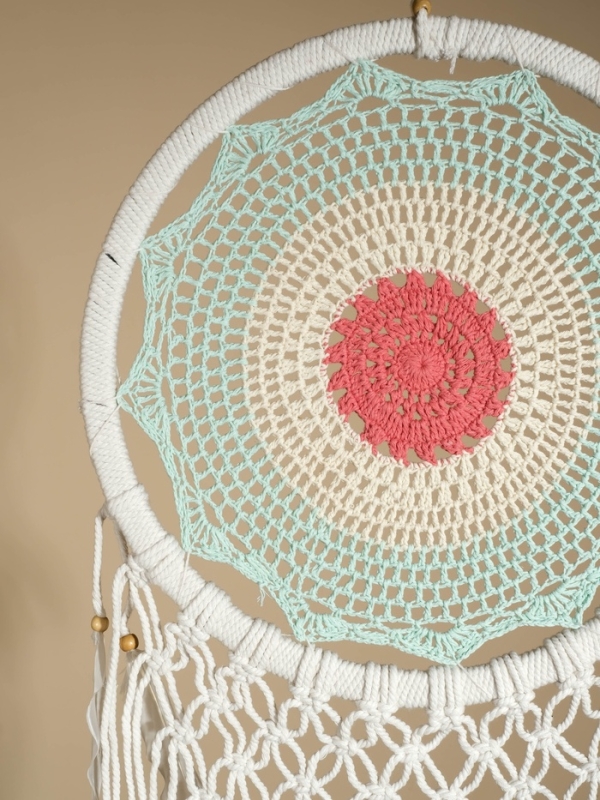 Ловец снов "Мятные тона" 32х90 см.