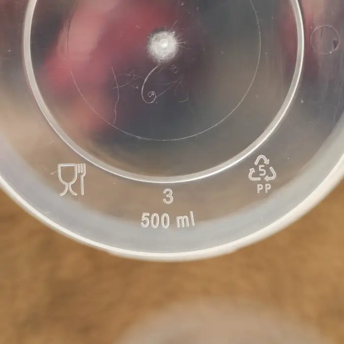 Ведро пластиковое одноразовое с крышкой, 500 мл, d=10,9 см, пищевое, прозрачное