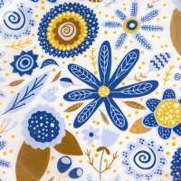 Блюдо "Васильки" дерево манго 25х25х4,5 см