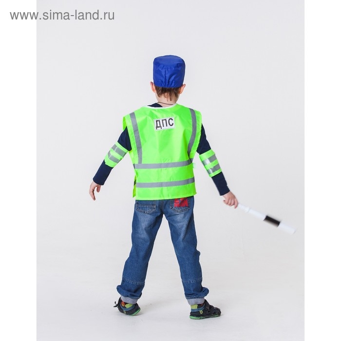 Карнавальный костюм &laquo;Инспектор ДПС&raquo;, с жезлом и крагами, р. 32&ndash;34, 5&ndash;10 лет