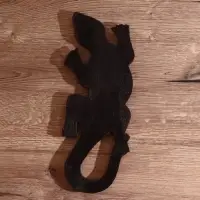 Панно настенное дерево "Геккон коричневый с гекконом" 1х11х30 см