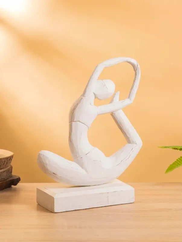 Сувенир "Йога" дерево 25х10х35 см, цв. белый