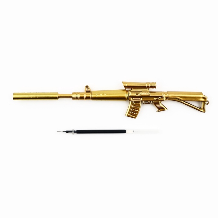 Ручка пистолет "Настоящему герою. 23 февраля", пластик, на подложке
