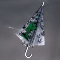 Зонт детский &laquo;Динозавр&raquo;&lrm; полуавтомат, прозрачный, d=90см