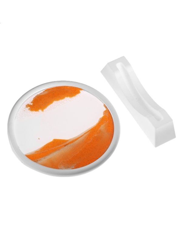 Песочные часы-картина, 18 х 19 см, антистресс, песок оранжевый