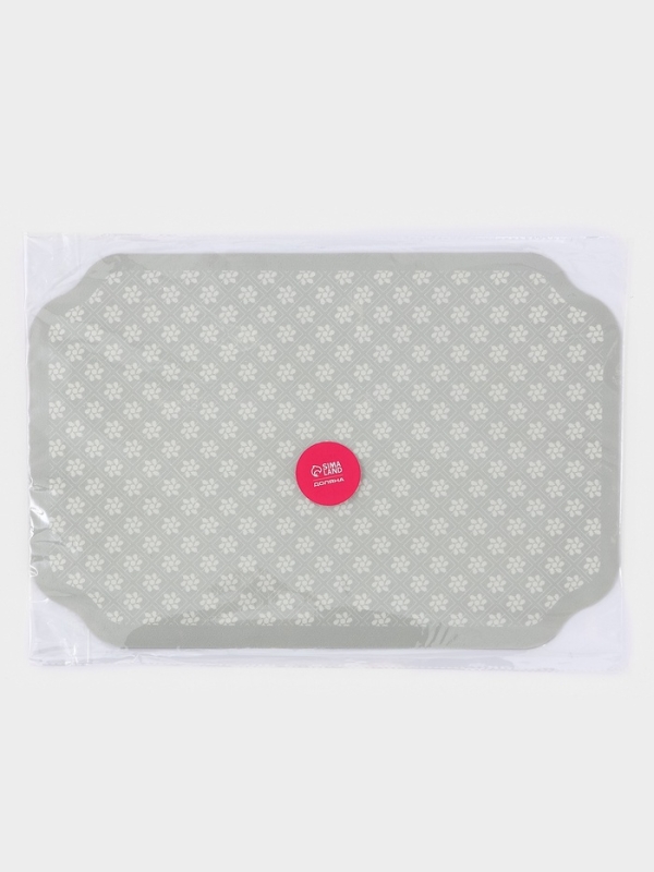 Коврик "Daisies" влаговпитывающий Доляна, 45х30 см, серый