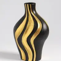 Ваза настольная керамика "Оделис" 19,5х15 см, чёрный