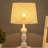 Лампа настольная BayerLux ЭКО "Василиса" 1х40Вт Е27 белый 26х26х45см