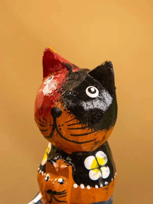 Сувенир интерьерный "Котики" 5х5х8 см, дерево, цв. рыжий