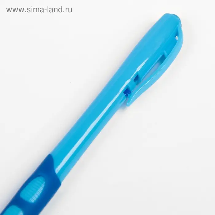 Ручка шариковая, 0.5 мм, стержень синий, с резиновым держателем, корпус МИКС