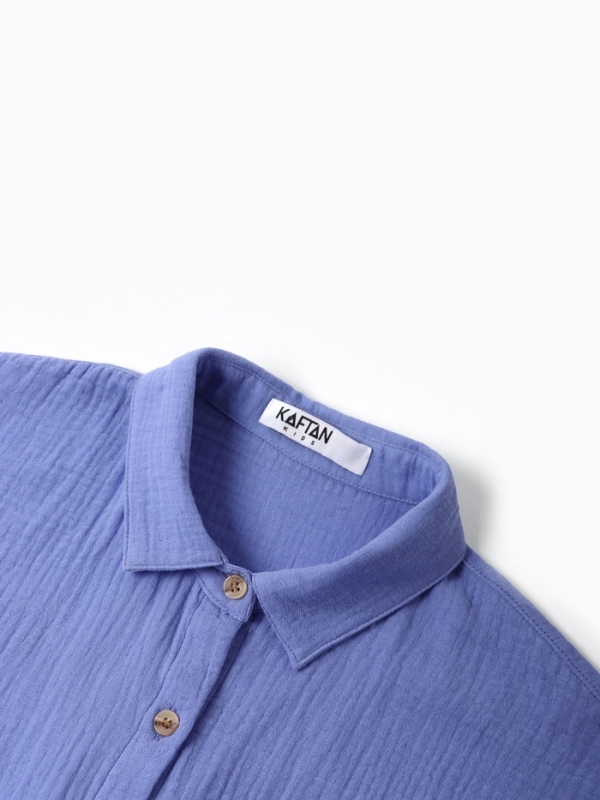 Рубашка из муслина для девочек KAFTAN рост 140, фиолетовый