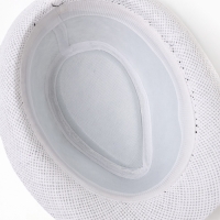 Шляпа мужская MINAKU "Плетеная", размер 58, цвет белый