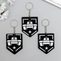 Брелок для ключей на кольце &laquo;Танк - звезда&raquo;, EVA, 5.5&times;6.5 см