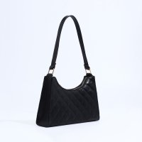 Сумка-багет на молнии, цвет чёрный Сумка-багет на молнии, цвет чёрный