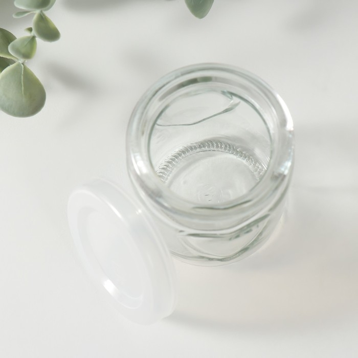 Банка для свечей стекло с крышкой Банка для свечей стекло с крышкой "Сердечко" прозрачная 150 мл 6х6х8 см