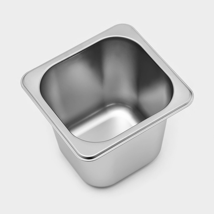 Гастроемкость 1/6 из нержавеющей стали, 150 мм, 17,5&times;16,5&times;14 см