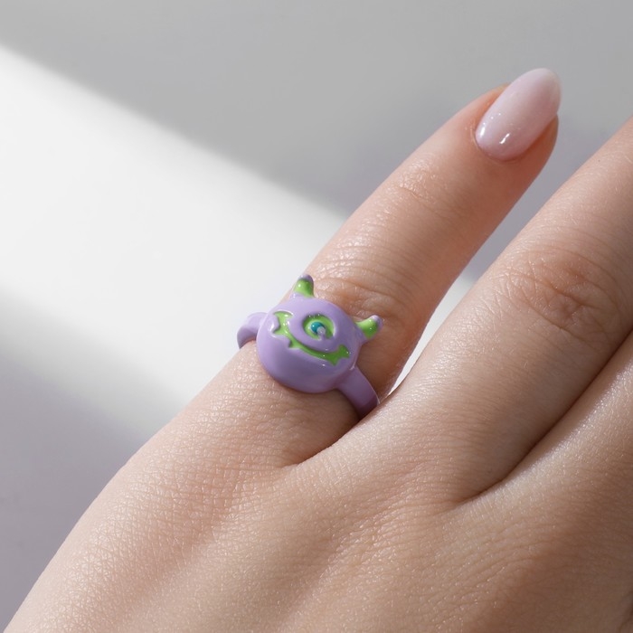 Кольцо «Монстрик» круглый, цвет зелёно-фиолетовый, безразмерное Кольцо «Монстрик» круглый, цвет зелёно-фиолетовый, безразмерное
