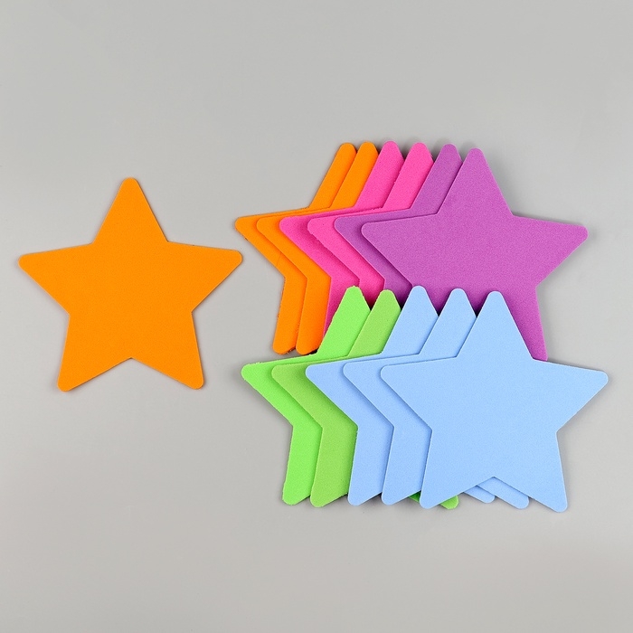 Набор фигурок из EVA "Звёздочка", 12 шт, цвет МИКС