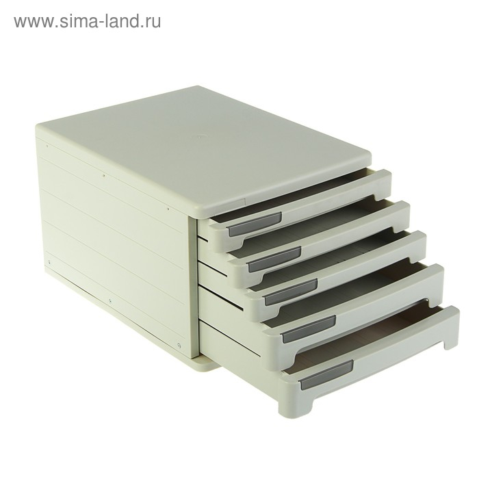 Бокс универсальный ErichKrause Office, 5 отделений, серый