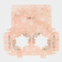 Коробка для капкейка &laquo;Зимние цветы&raquo;, 8 х 16 х 11.5 см, Новый год