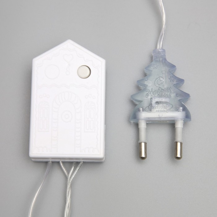 Гирлянда «Нить» 5 м с насадками «Шарики белые», IP20, прозрачная нить, 30 LED, свечение белое, 8 режимов, 220 В Гирлянда «Нить» 5 м с насадками «Шарики белые», IP20, прозрачная нить, 30 LED, свечение белое, 8 режимов, 220 В