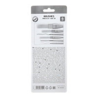Набор кистей, синтетика, 6 штук, Artberry, в блистере Набор кистей, синтетика, 6 штук, Artberry, в блистере