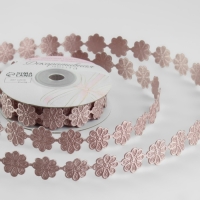 Лента фигурная &laquo;Цветок&raquo;, 18 мм, 9 &plusmn; 0,5 м, цвет пудровый